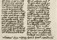 99. A ngy evanglium els megmaradt magyar fordtsnak utols oldala. Tatroson kszlt msolat, 1466