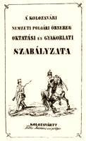 453. A kolozsvri nemzetrsg szablyzatknyvnek cmlapja, 1848