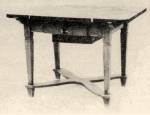 Asztal, lapja festett virgozs, tisztaszoba btora (Fadd, Tolna m., 1890). Bp. Nprajzi Mzeum