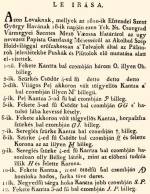 A korabeli hatsgok krzlevelei pontosan feltntetik a lovakon tallhat blyegeket (Krzlevl-rszlet, 1810)