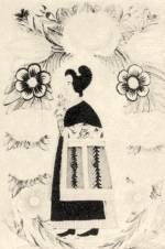 Debreceni asszony kisbundban, kasktli nev fktben (1820–30-as vek. Kszntlevl rszlete) Debrecen, Dri Mzeum