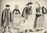 1. Balrl jobbra: frfi gubban, asszony kisbundban, fiatalabb frfi vllra vetett mentben, fiatal lny ujjasa fltt vllkendvel (1837, a Regl metszete nyomn)