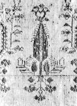 Lepedvg rszlete, szlnvarrott ltssel hmzett, stilizlt fa, n. ciprus-motvum (Kzdiszentllek, v. Hromszk m., 19. sz. els fele) Bp. Nprajzi Mzeum