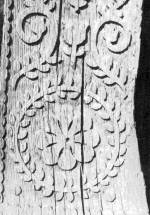 Kapuflfa rszlete, fellnzetes s oldalnzetes virggal (Mrfalva, v. Udvarhely m., 19. sz.) Bp. Nprajzi Mzeum