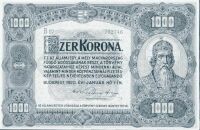1000 korons llamjegy, 1920