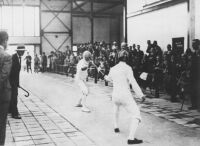 Az olimpiai bajnoki dnt Tersztynszky dn s Petschauer Attila kztt (1928)