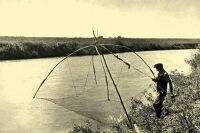 119. Fisherman with his net