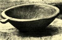 146. Wooden bowl with two handles