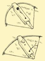 Fig. 102. A bow trap ready to catch its prey and with a caught gopher.