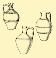 Fig. 139. Unglazed earthenware jugs for holding and carrying water.