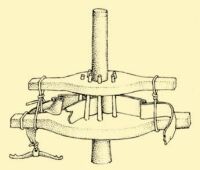 Fig. 157. Implement for softening leather dressed with alum.