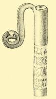 Fig. 189. A shepherd’s crook with intarsia on its handle.