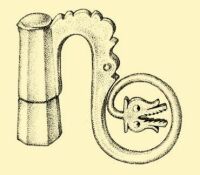 Fig. 190. The top of a shepherd’s crook ending in a snake-head.