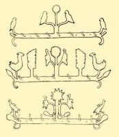 Fig. 192. Painted wrought-iron hangers.