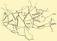 Fig. 195. Map of Hungarian dialects.