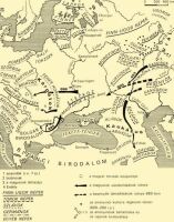 Fig. 2. Eastern Europe in the 9th century, and the early Hungarian settlements