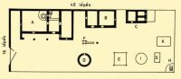 Fig. 23. The ground-plan of a farmyard with buildings arranged on a row.