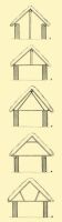 Fig. 29. The most frequent constructions of roofs in the territory of the Hungarian language in the 19th–20th century