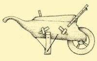 Abb. 9. Schubkarre der Erdarbeiter, Seitenansicht.