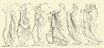 622. Jelenet a panathenaeai krmenetbl. Mrvnyrelief (kiegsztve) a Parthenon frizrl (London, Brit. Museum).