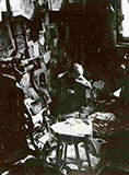 Ilka Gedo in her studio (around 1980)