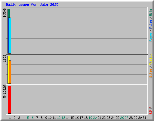 Daily usage for July 2025