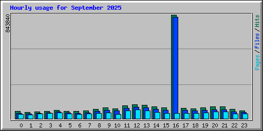 Hourly usage for September 2025